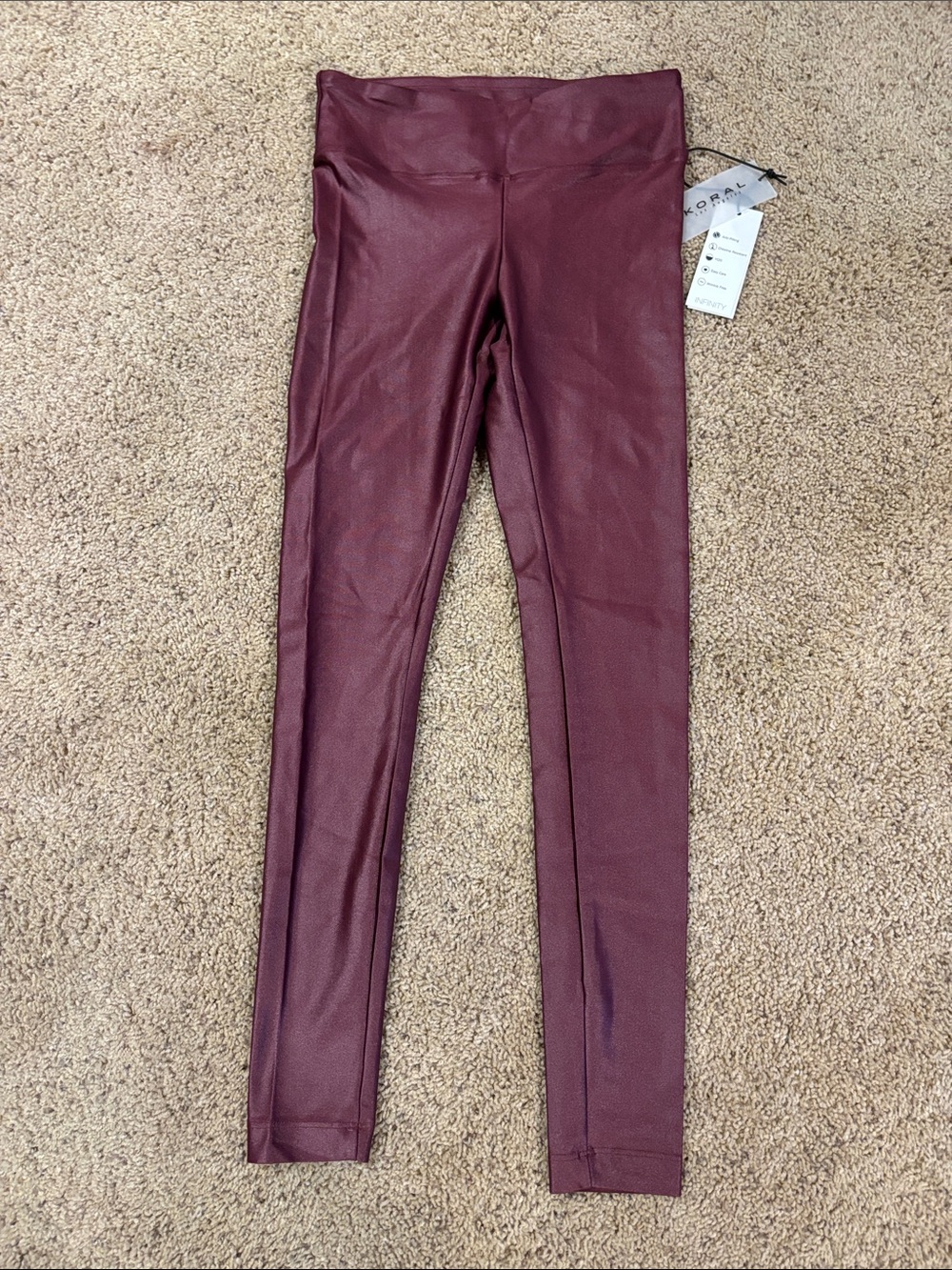Koral Womens’ Wine Leggings, size S.